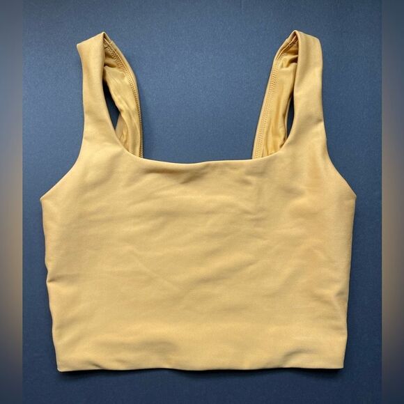 Abercrombie YBP your personal best athletic longline bra mustard yellow - Picture 3 of 7